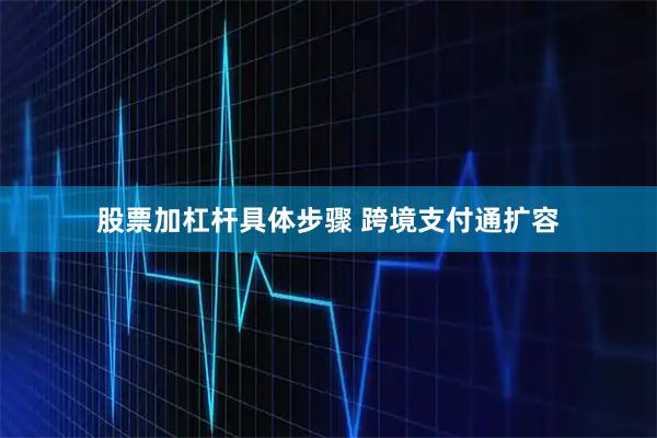 股票加杠杆具体步骤 跨境支付通扩容