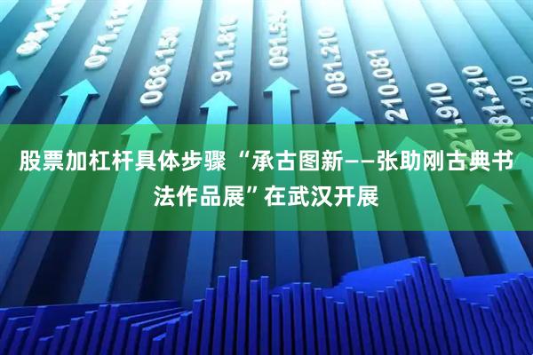 股票加杠杆具体步骤 “承古图新——张助刚古典书法作品展”在武汉开展
